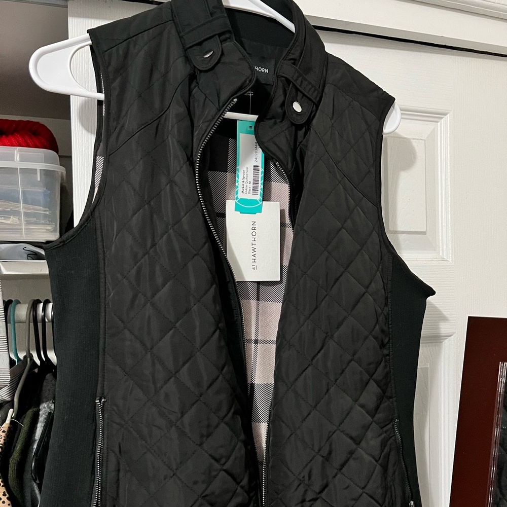 Black Vest beautiful inside pattern